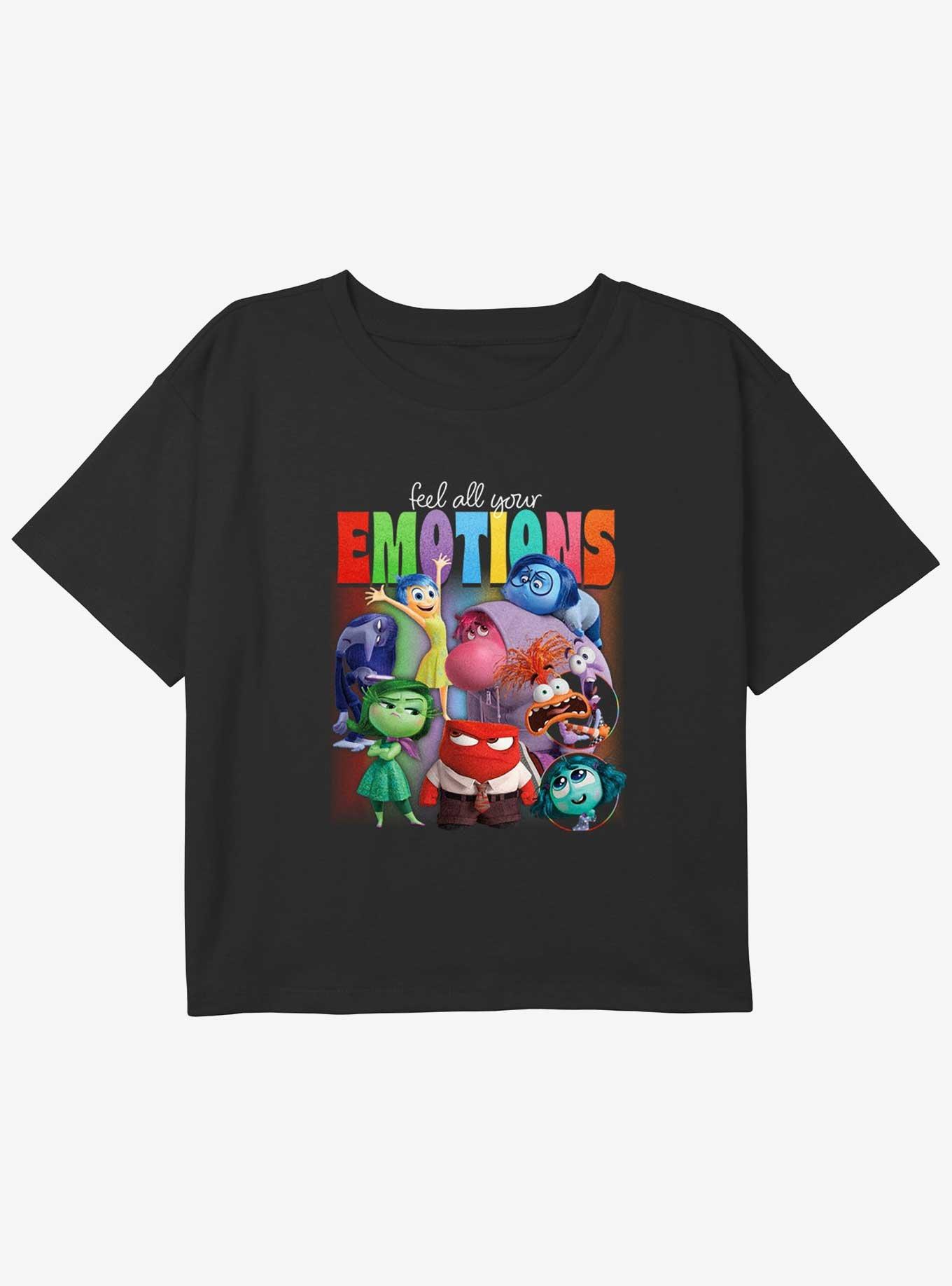 Disney Pixar Inside Out 2 Feel Your Emotions Girls Boxy Crop T-Shirt, , hi-res