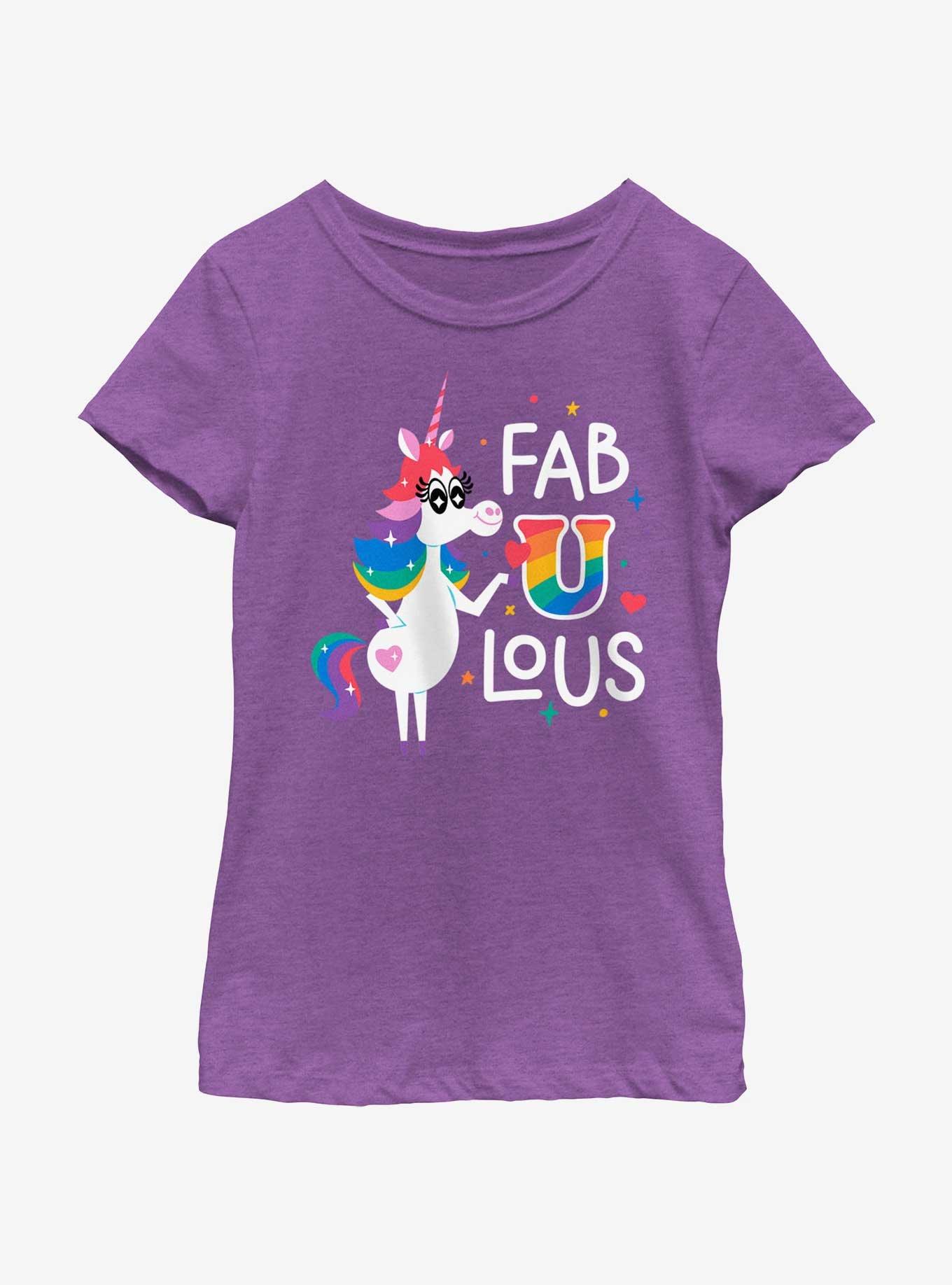 Disney Pixar Inside Out 2 Unicorn Fabulous Rainbow Girls Youth T-Shirt, , hi-res