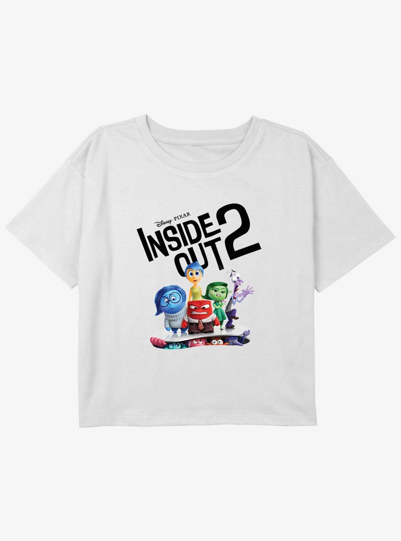 Disney Pixar Inside Out 2 Movie Poster Girls Boxy Crop T-Shirt, , hi-res