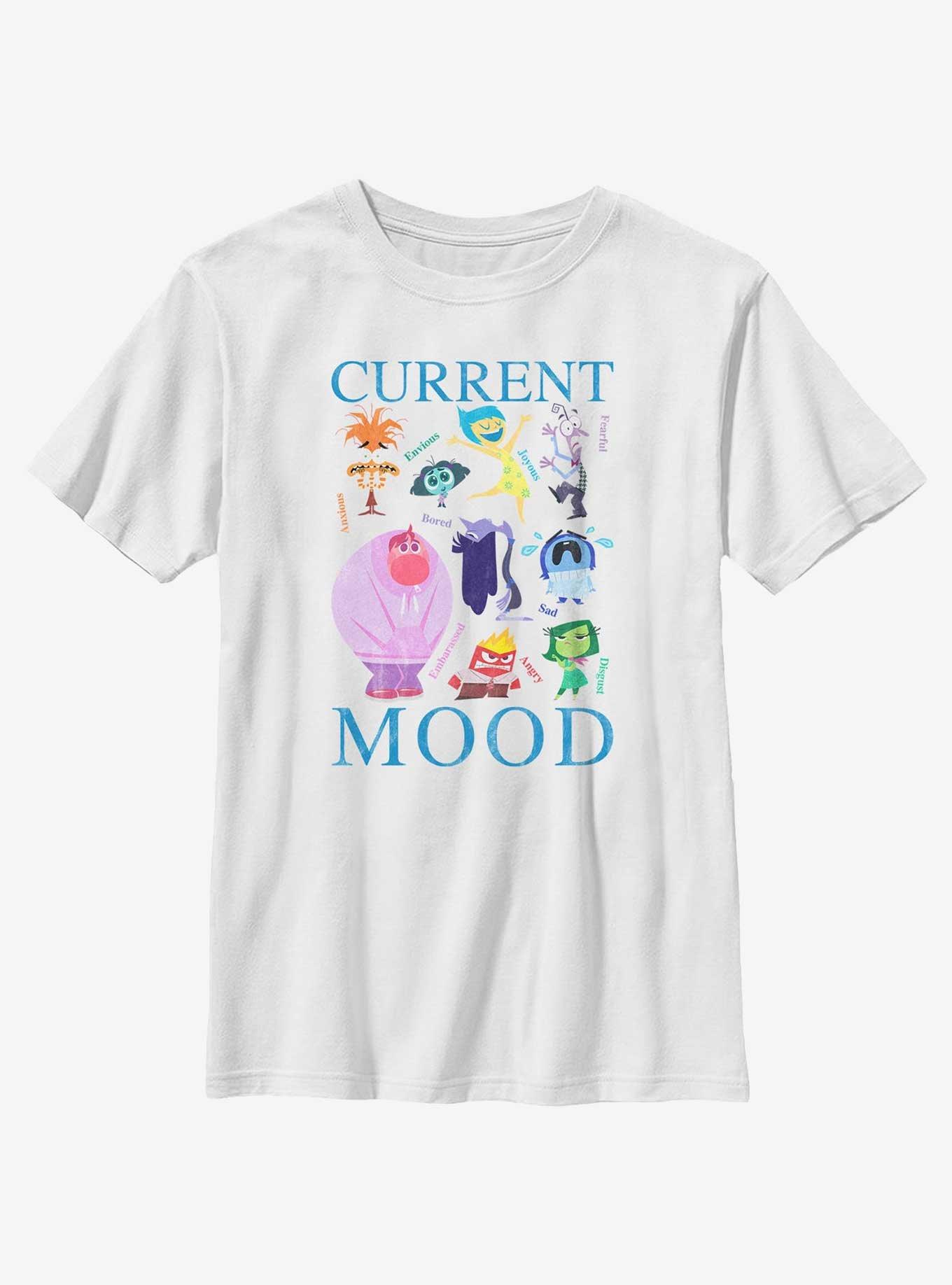 Disney Pixar Inside Out 2 Current Mood Youth T-Shirt, WHITE, hi-res