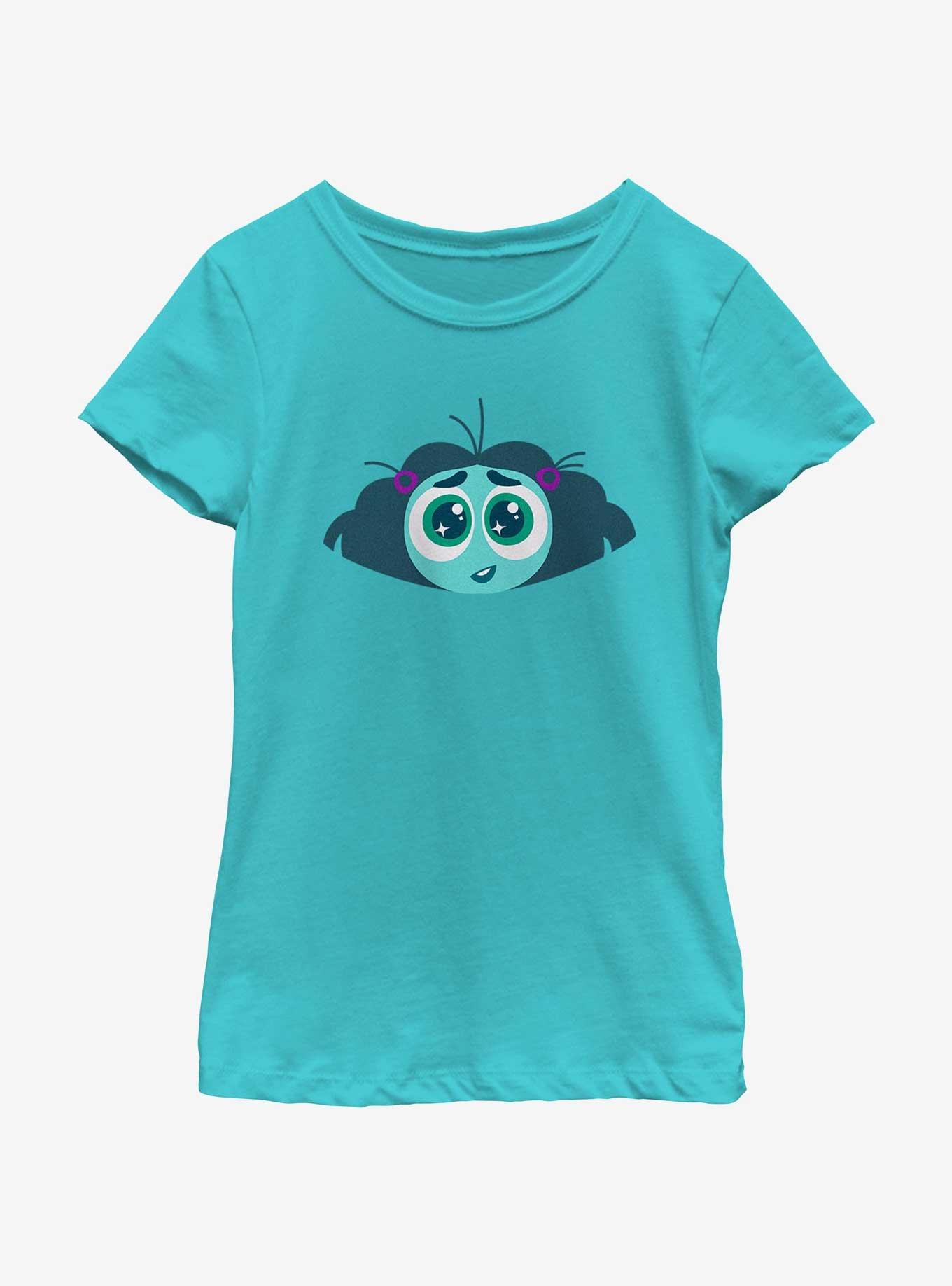 Disney Pixar Inside Out 2 Envious Head Girls Youth T-Shirt, TAHI BLUE, hi-res