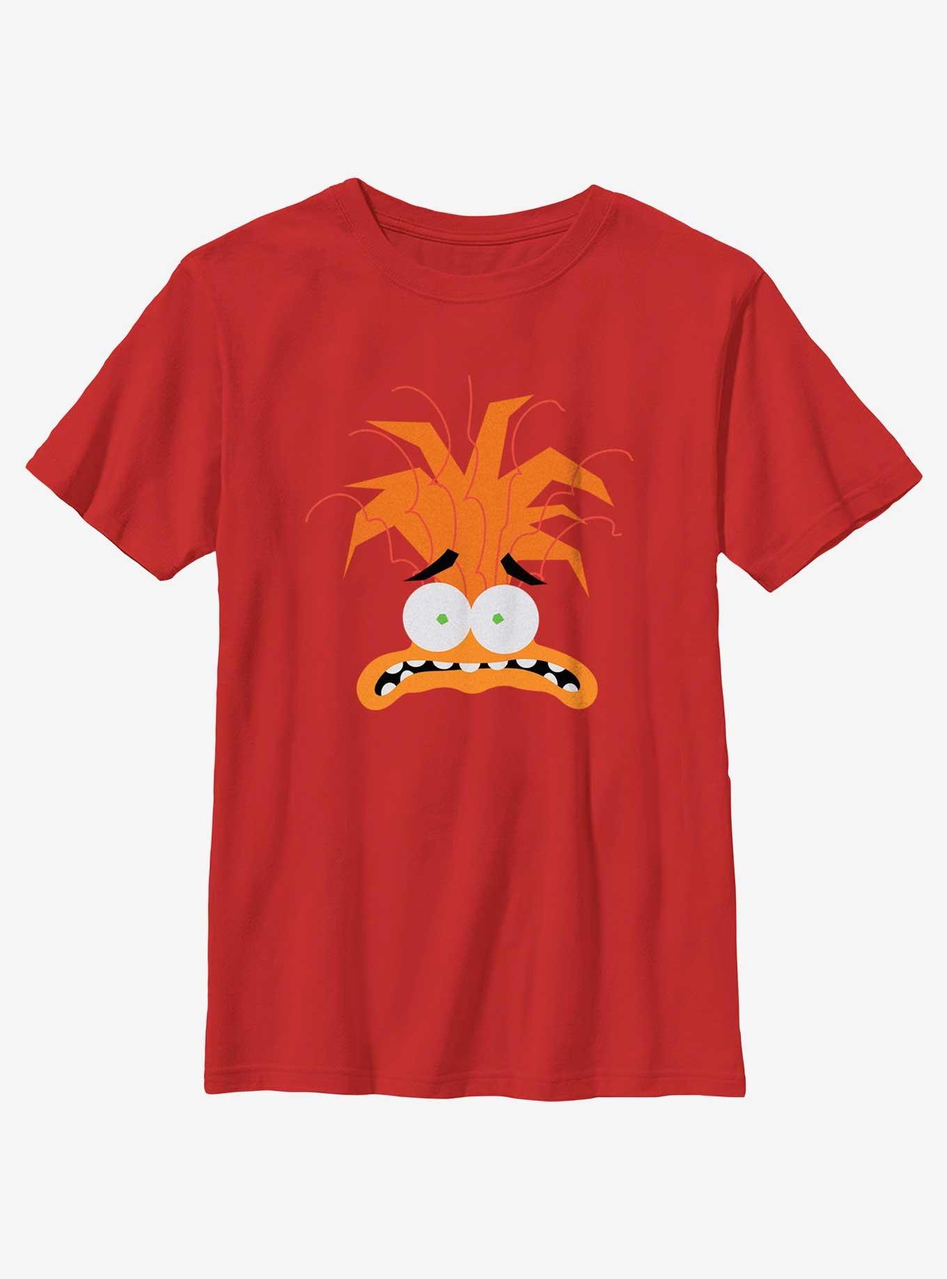 Disney Pixar Inside Out 2 Anxiety Head Youth T-Shirt, RED, hi-res