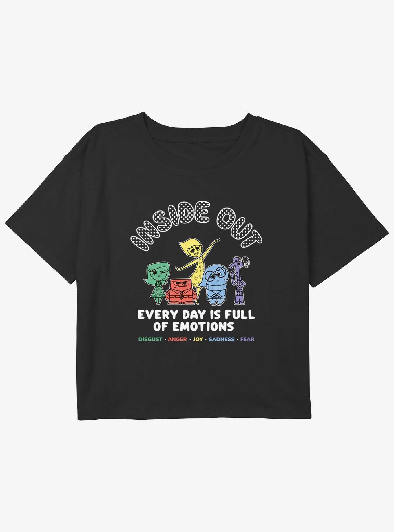 Disney Pixar Inside Out 2 Every Day Emotions Girls Boxy Crop T-Shirt, , hi-res