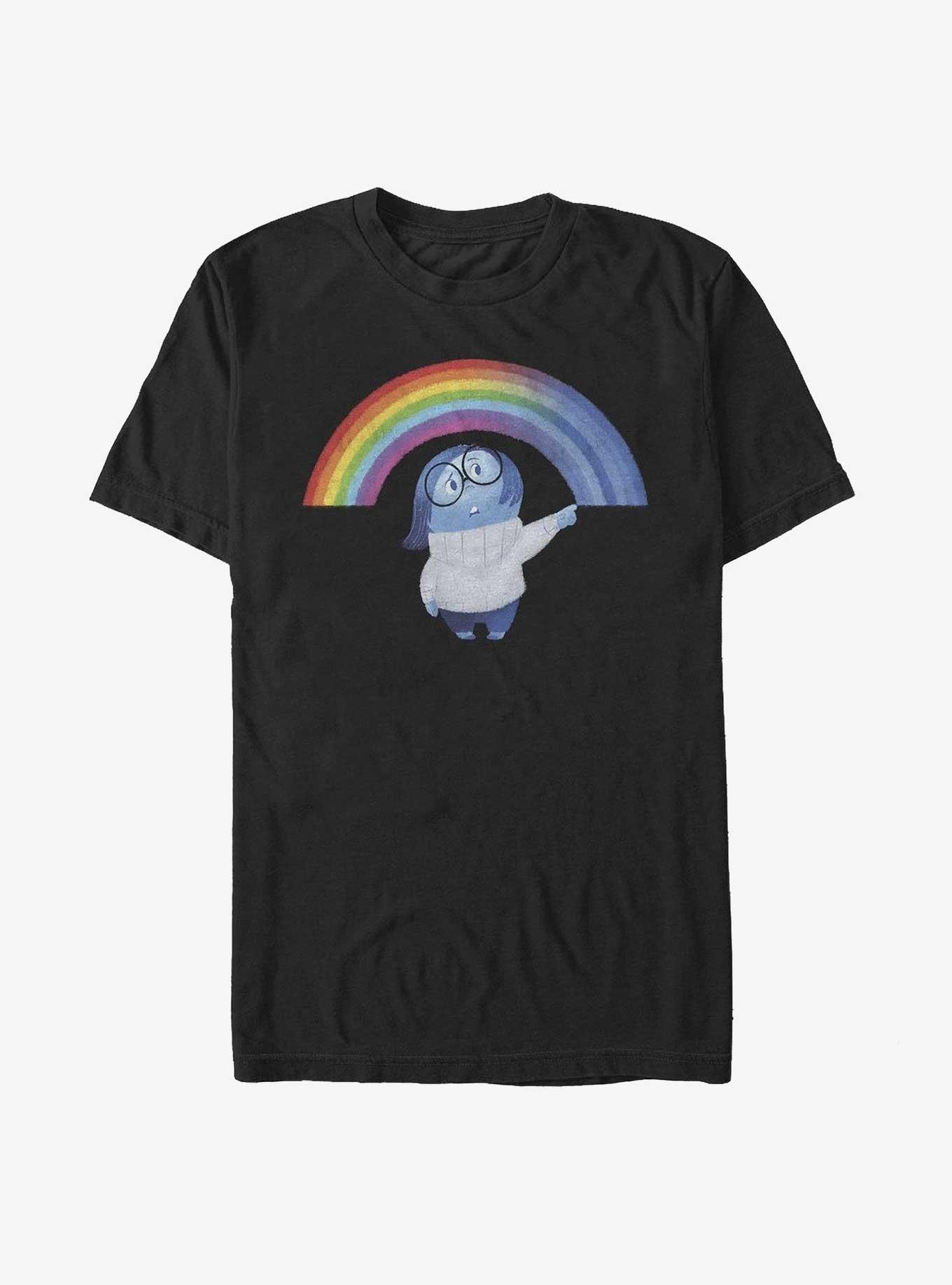 Disney Pixar Inside Out 2 Sadness Rainbow T-Shirt, BLACK, hi-res