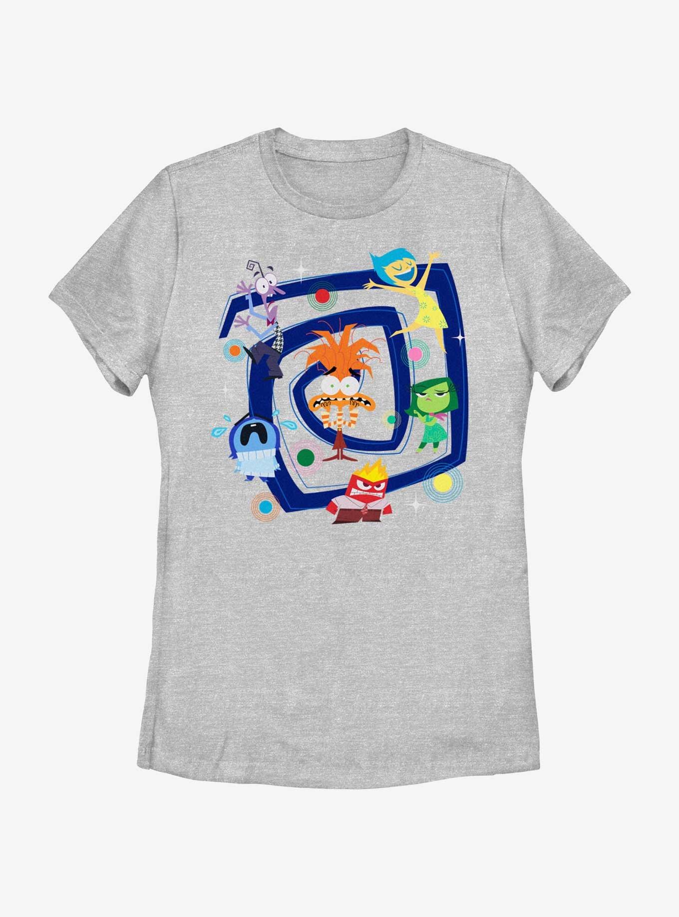 Disney Pixar Inside Out 2 All Emotions Swirling Womens T-Shirt, ATH HTR, hi-res