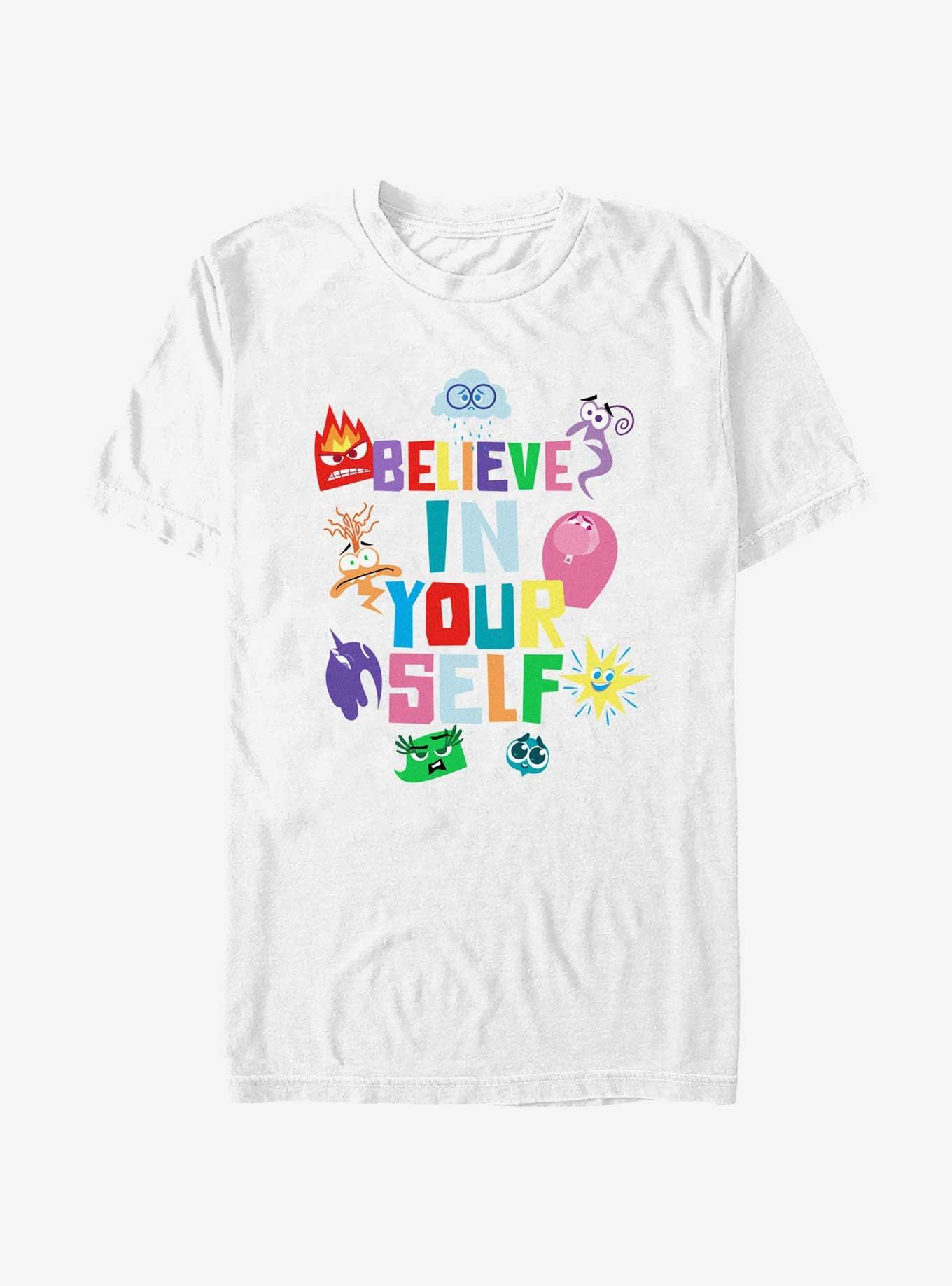 Disney Pixar Inside Out 2 Believe In Your Self T-Shirt, WHITE, hi-res