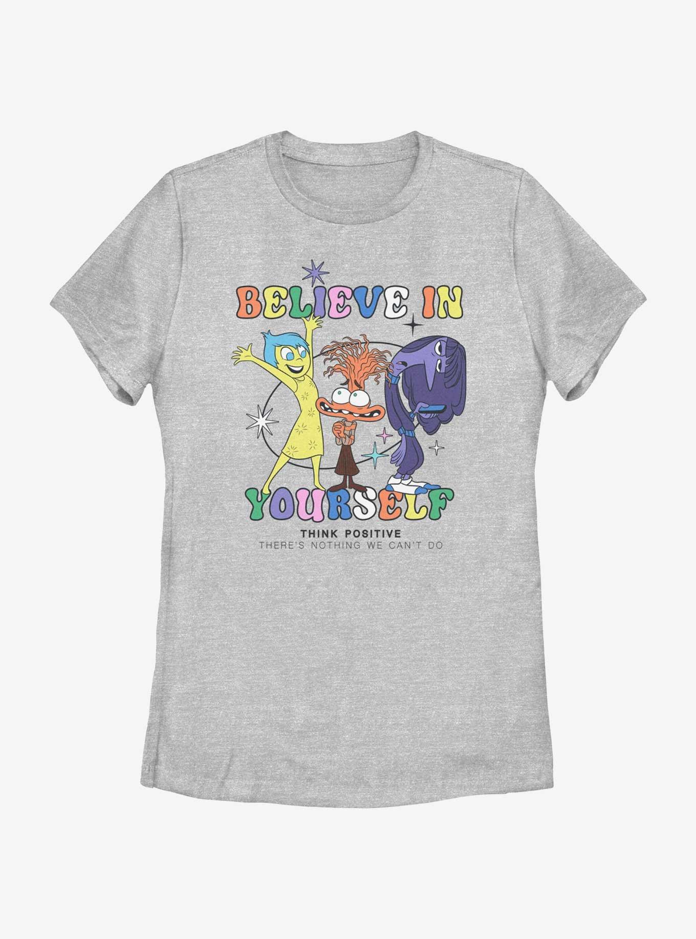 Disney Pixar Inside Out 2 Joy Believe In Yourself Womens T-Shirt, ATH HTR, hi-res