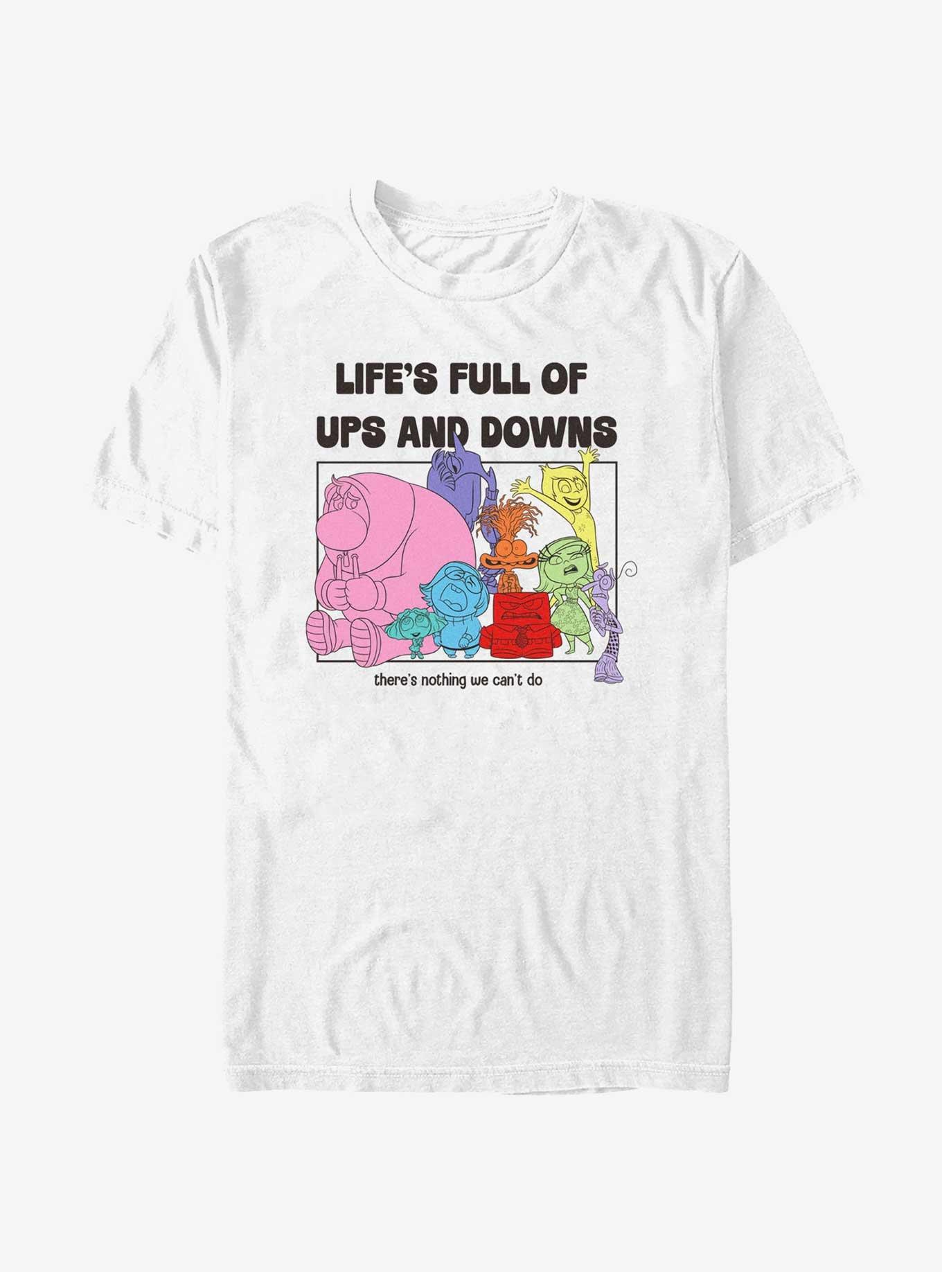 Disney Pixar Inside Out 2 Life's Full Of Ups And Downs T-Shirt, WHITE, hi-res