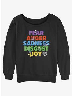 Disney Pixar Inside Out 2 All The Emotions Womens Slouchy Sweatshirt, , hi-res