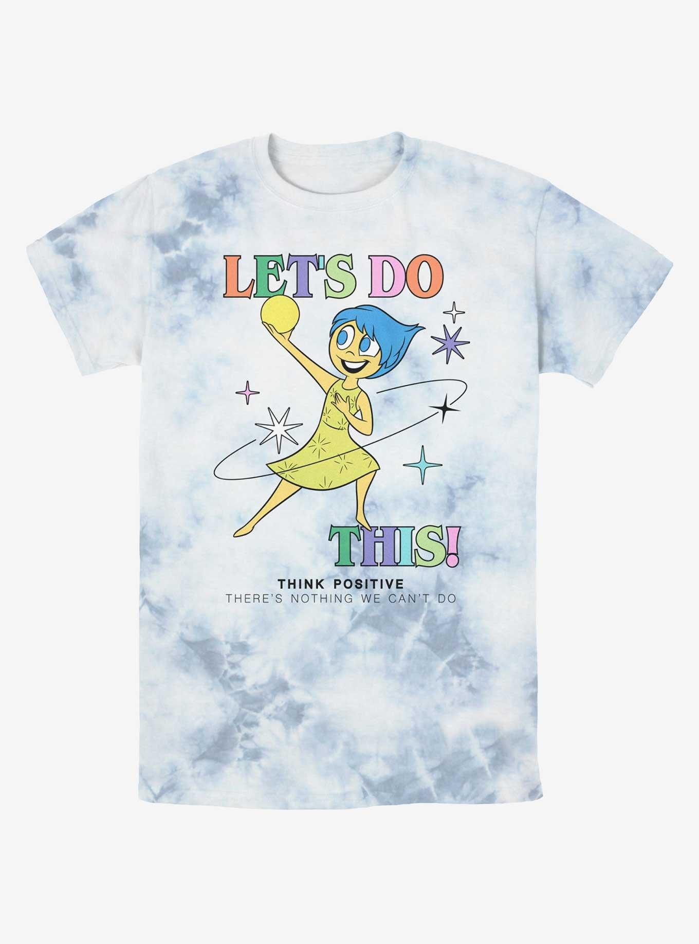 Disney Pixar Inside Out 2 Let's Do This Joy Tie-Dye T-Shirt, WHITEBLUE, hi-res