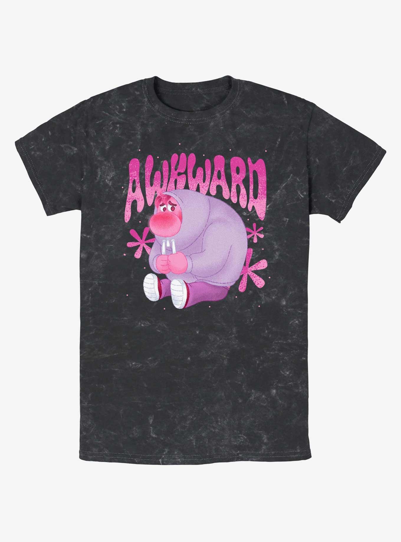 Disney Pixar Inside Out 2 Always Awkward Mineral Wash T-Shirt, BLACK, hi-res