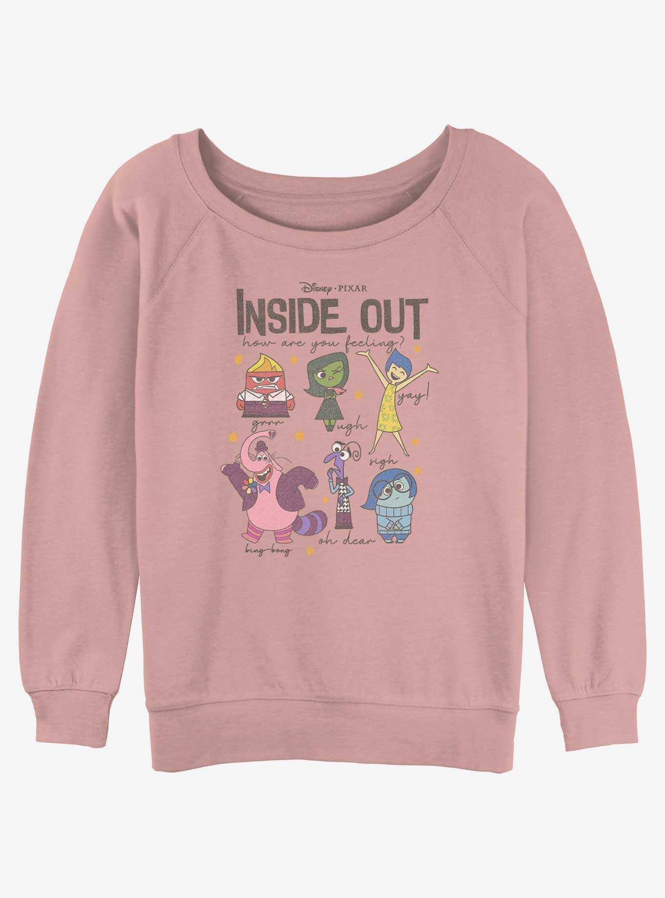 Disney Pixar Inside Out 2 All The Feels Womens Slouchy Sweatshirt, , hi-res