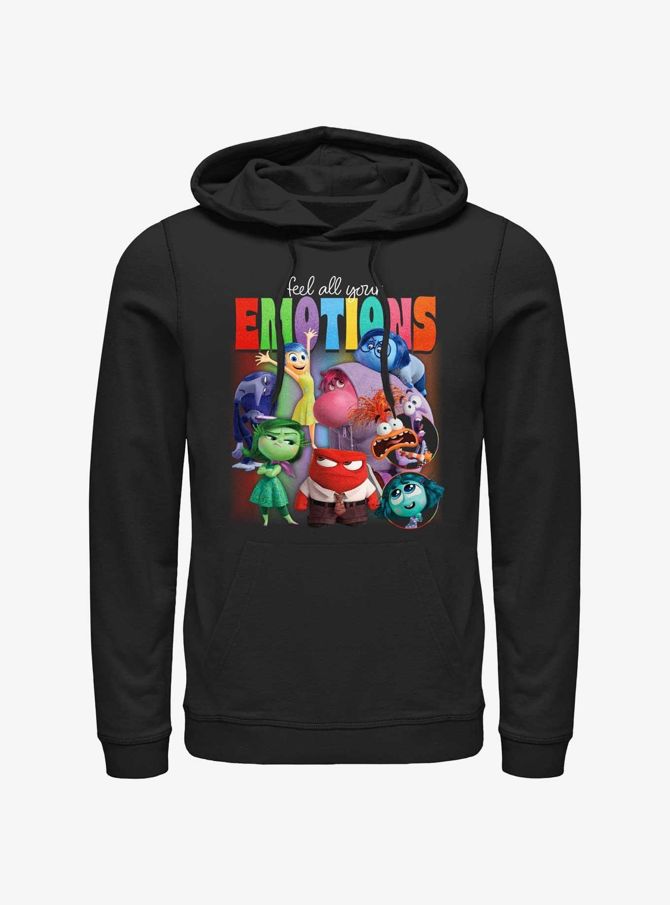 Disney Pixar Inside Out 2 Feel Your Emotions Hoodie, BLACK, hi-res