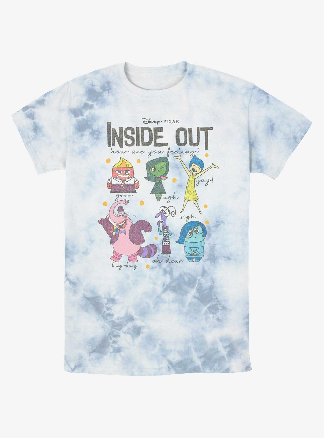 Disney Pixar Inside Out 2 All The Feels Tie-Dye T-Shirt, WHITEBLUE, hi-res