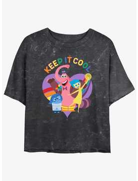 Disney Pixar Inside Out 2 Keep It Cool Womens Mineral Wash Crop T-Shirt, , hi-res