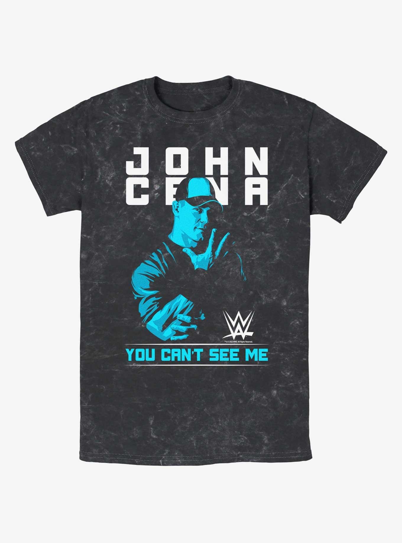 WWE John Cena You Can't See Me Mineral Wash T-Shirt, BLACK, hi-res