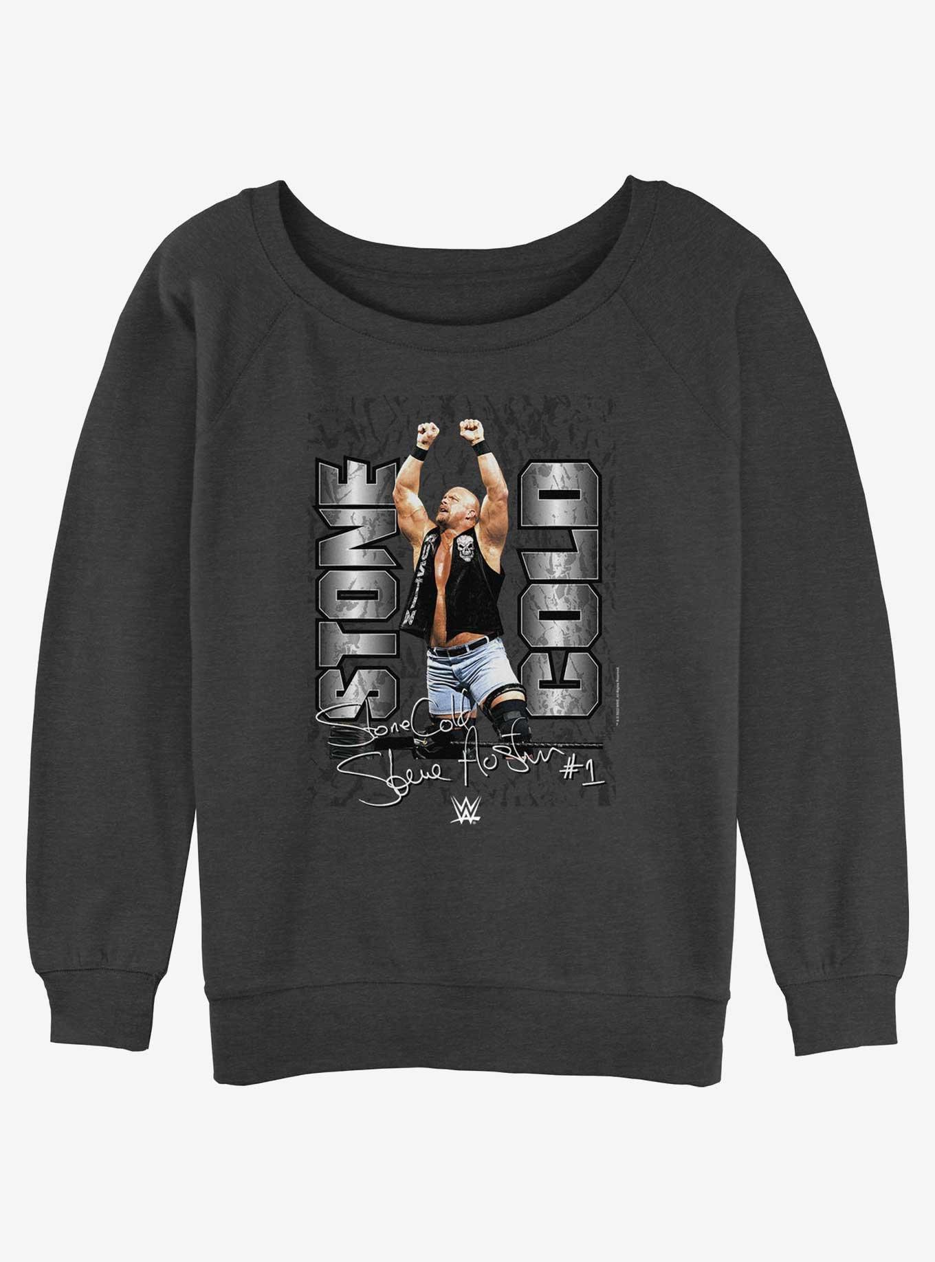 WWE Stone Cold Signature Womens Slouchy Sweatshirt, , hi-res