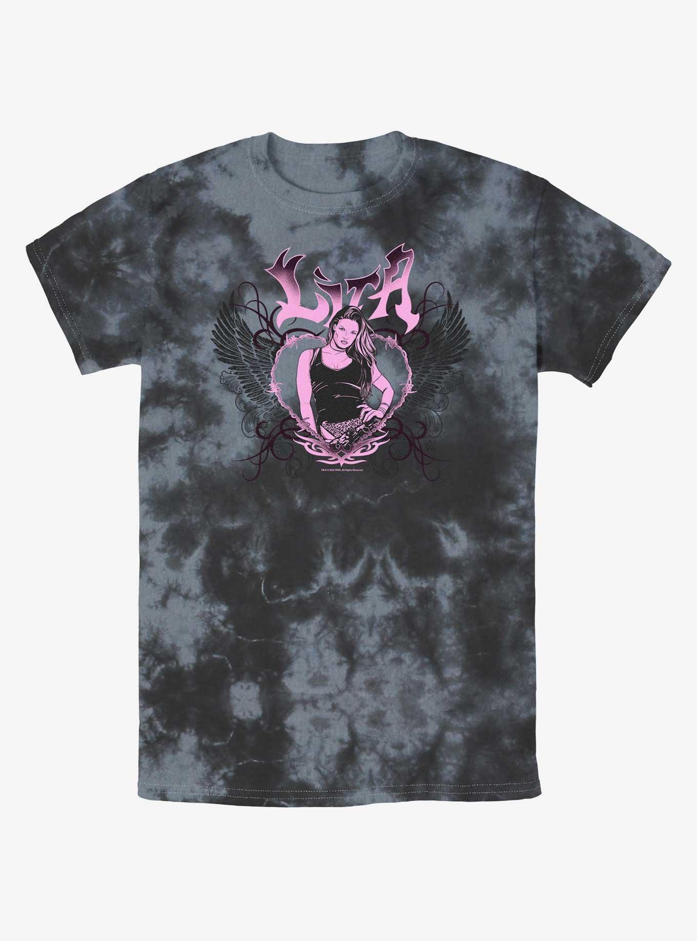 WWE Lita Gothic Y2K Style Portrait Tie-Dye T-Shirt