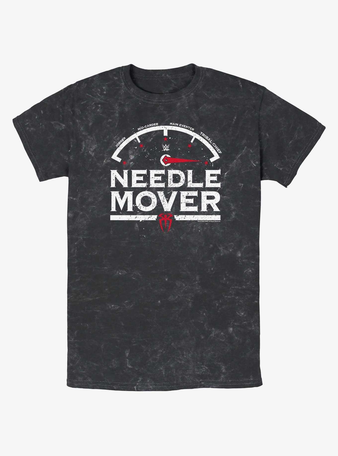 WWE Roman Reigns Needle Mover Mineral Wash T-Shirt, BLACK, hi-res