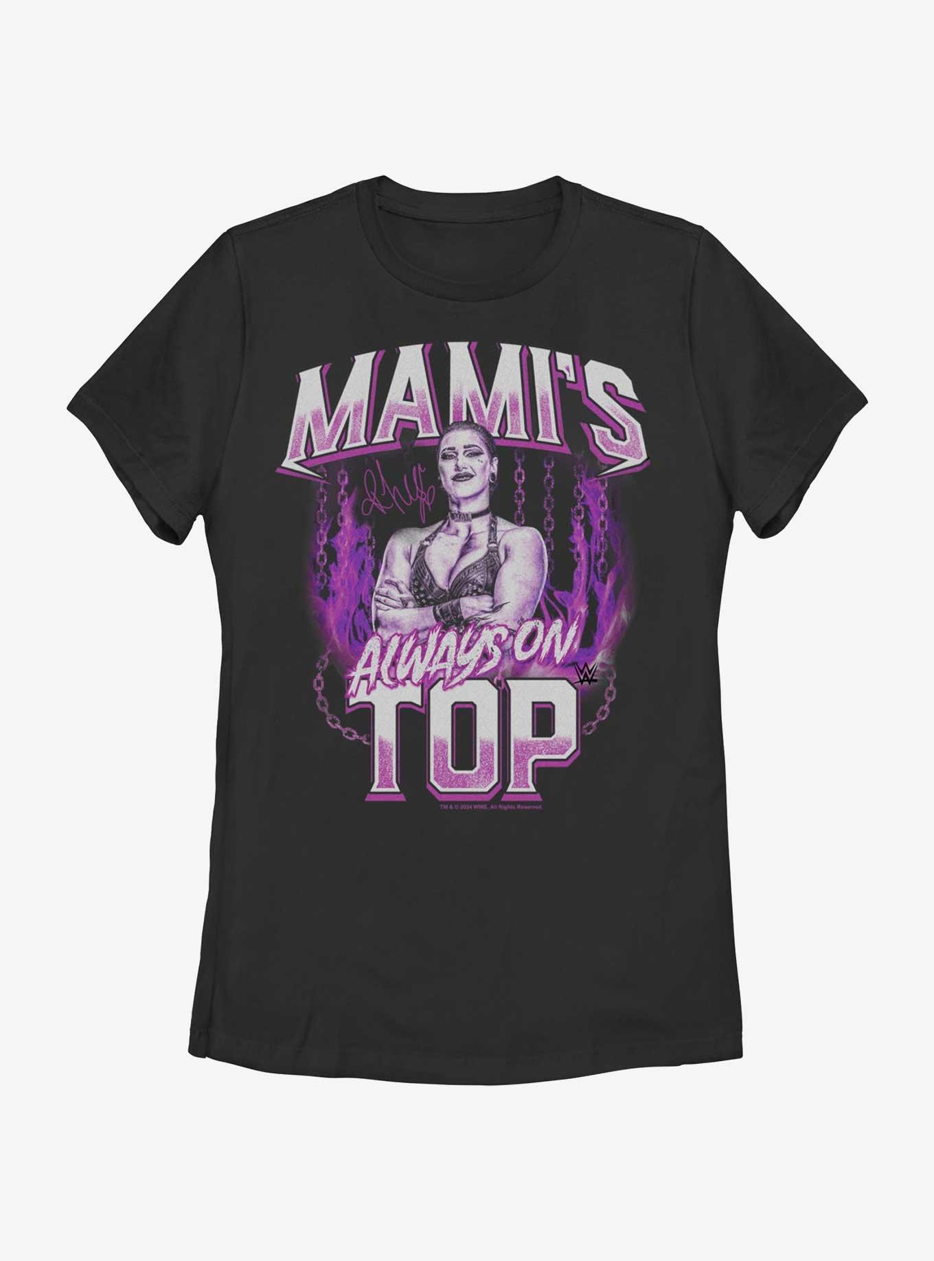 WWE Rhea Ripley Mami's Always On Top Womens T-Shirt, BLACK, hi-res