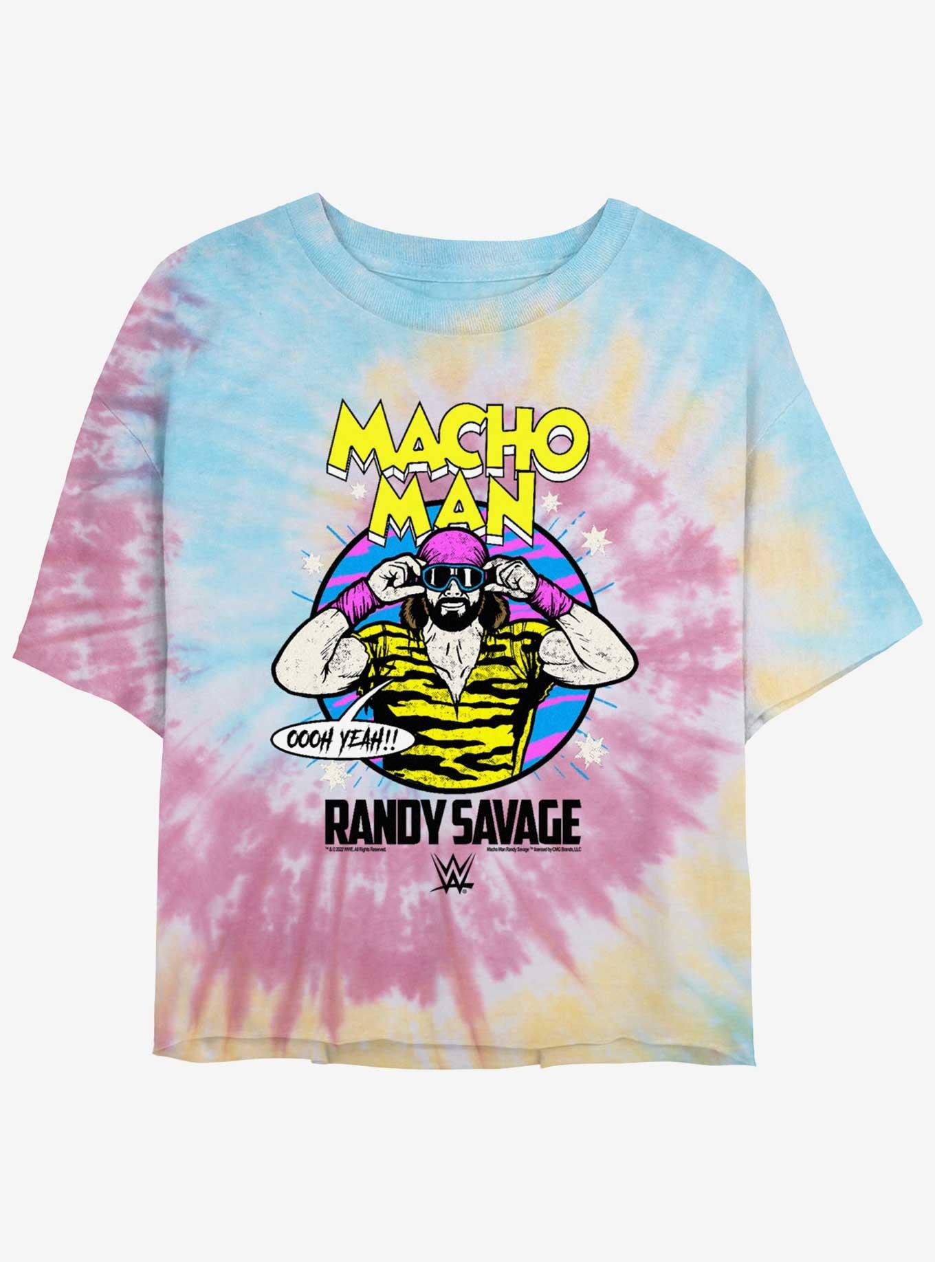 WWE Macho Man Randy Savage Womens Tie-Dye Crop T-Shirt, , hi-res