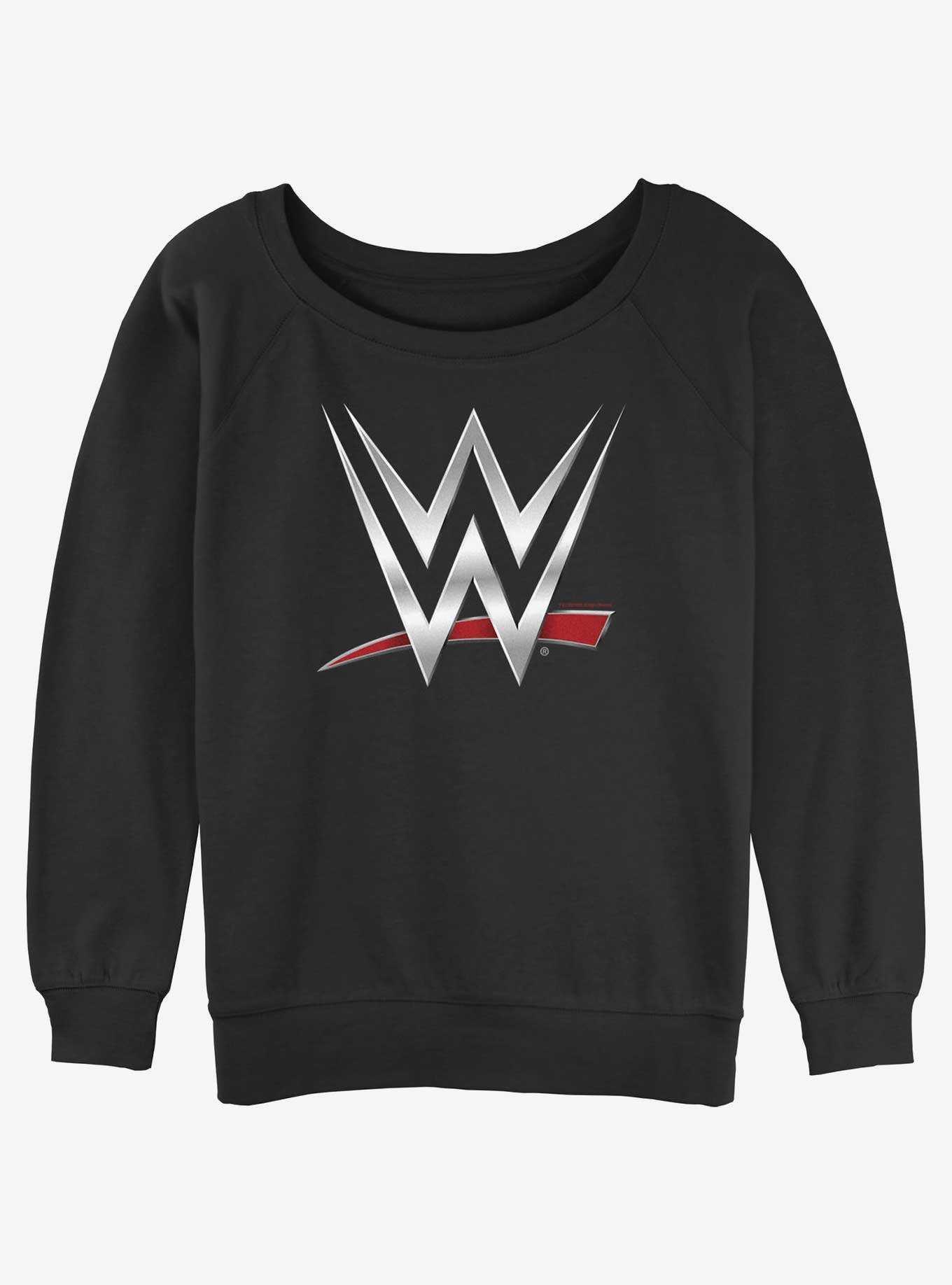 WWE Chrome Logo Girls Slouchy Sweatshirt, , hi-res