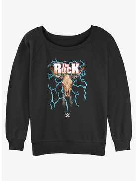 WWE The Rock Bull Skull Girls Slouchy Sweatshirt, , hi-res