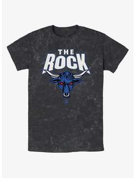 WWE The Rock Logo Mineral Wash T-Shirt, , hi-res
