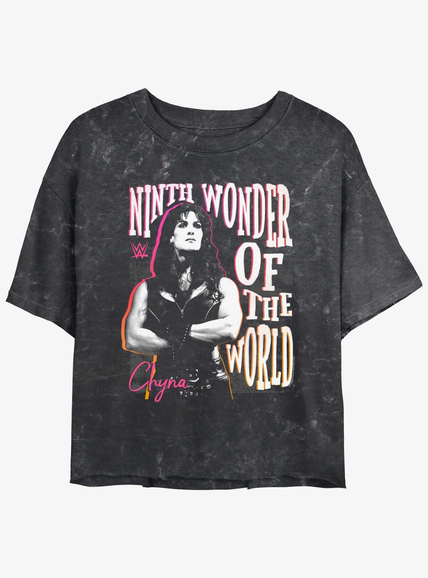 WWE Ninth Wonder Chyna Mineral Wash Girls Crop T-Shirt, BLACK, hi-res
