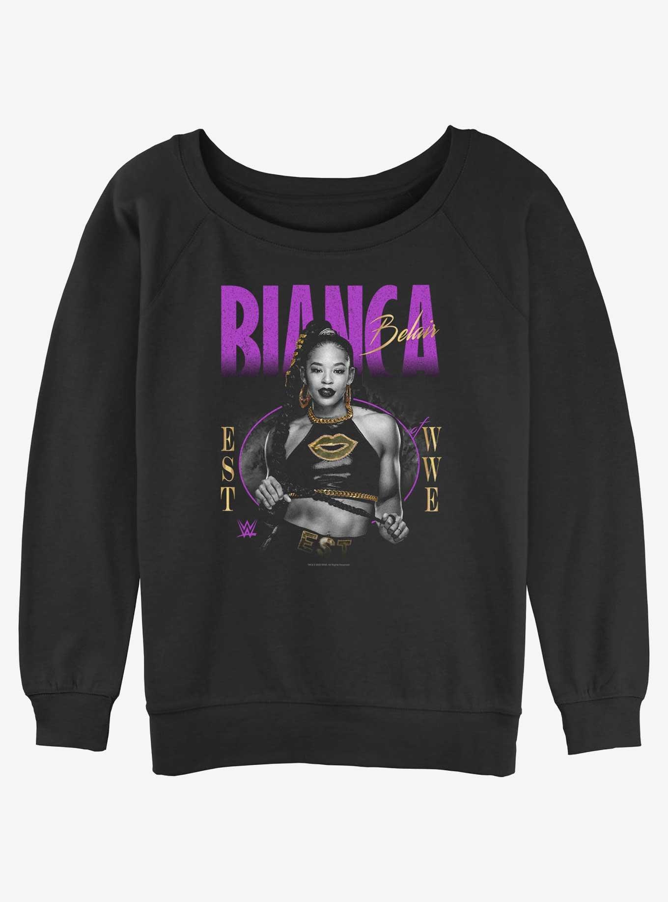 WWE Bianca Belair Bling Girls Slouchy Sweatshirt, BLACK, hi-res