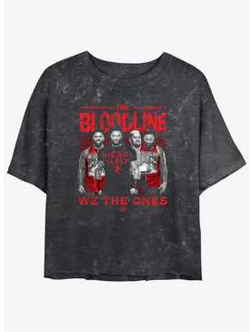 WWE Bloodline Group Mineral Wash Girls Crop T-Shirt, , hi-res