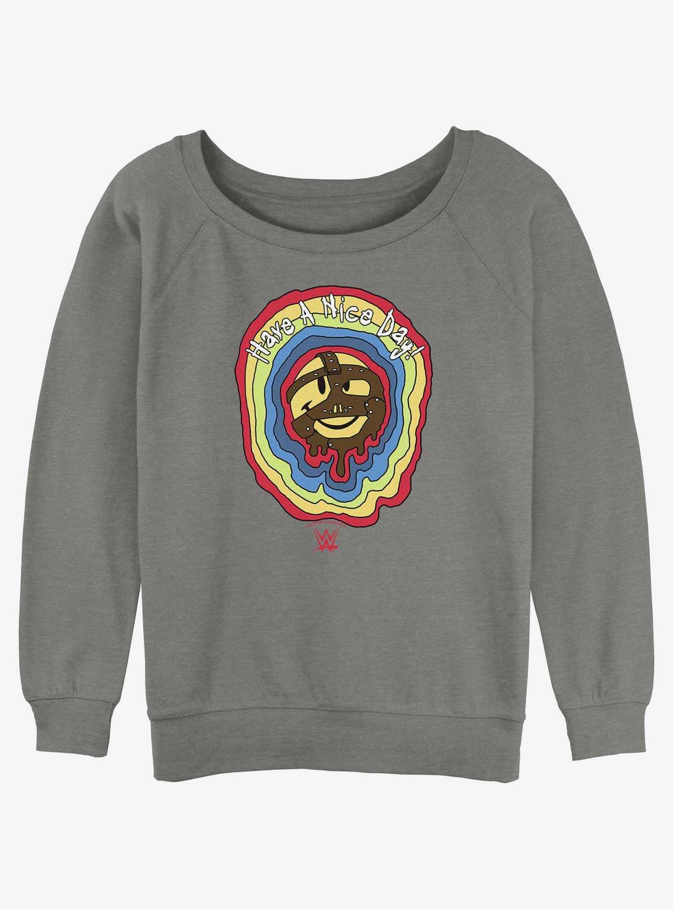 WWE Mick Foley Mankind Have A Nice Day! Girls Slouchy Sweatshirt, , hi-res
