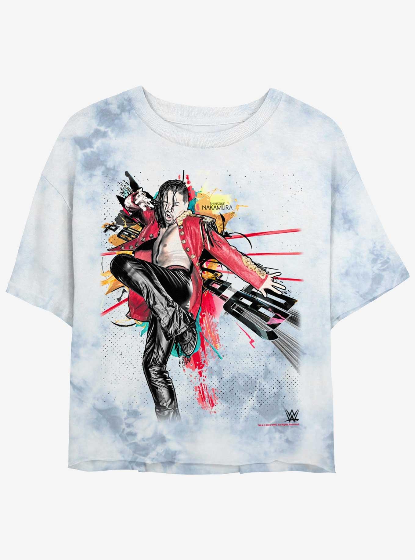 WWE Shinsuke Nakamura Color Pop Tie Dye Crop Girls T-Shirt, WHITEBLUE, hi-res