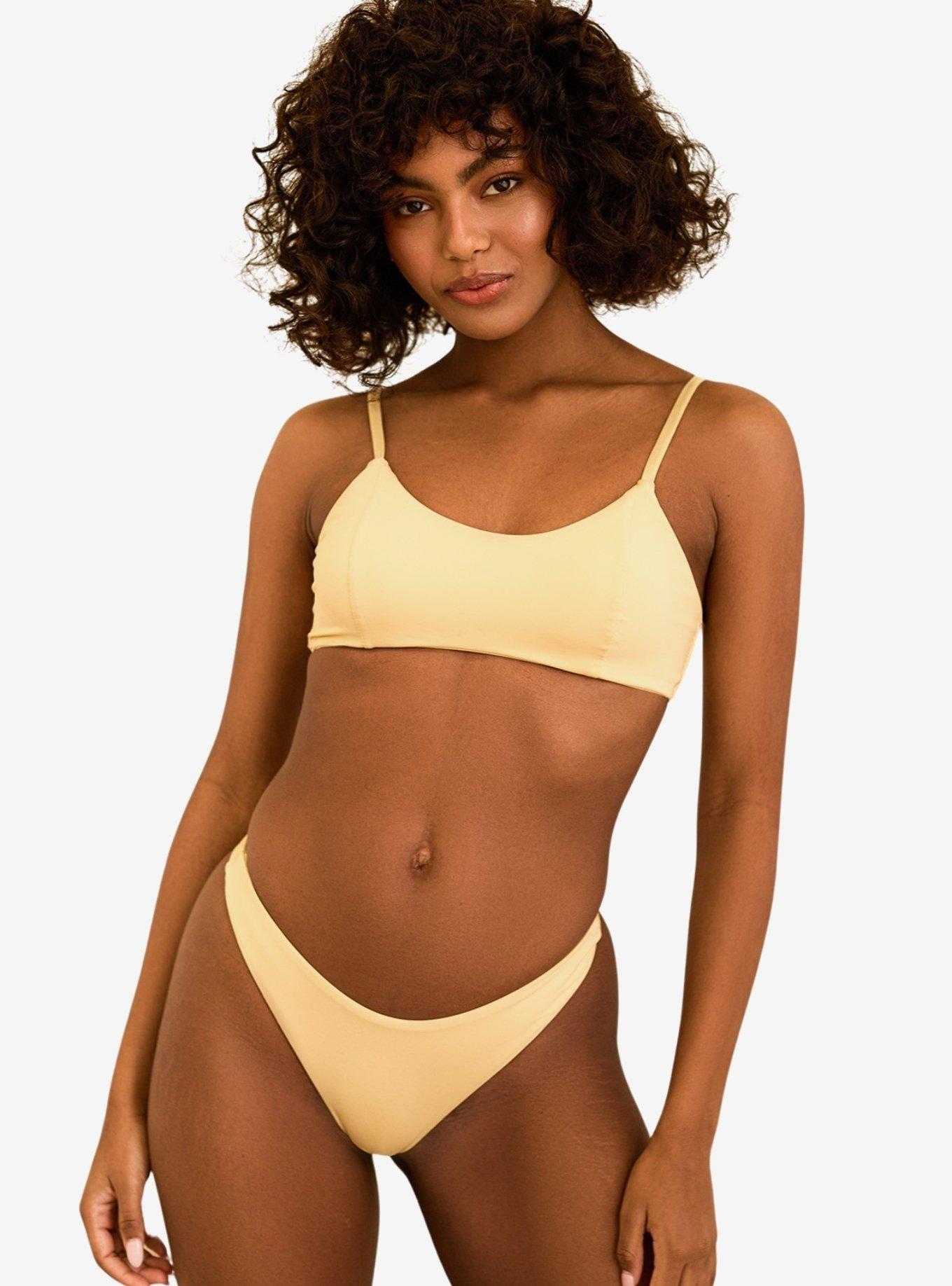 Dippin' Daisy's Seaport High Cut Thong Swim Bottom Vanilla, FRENCH VANILLA, hi-res
