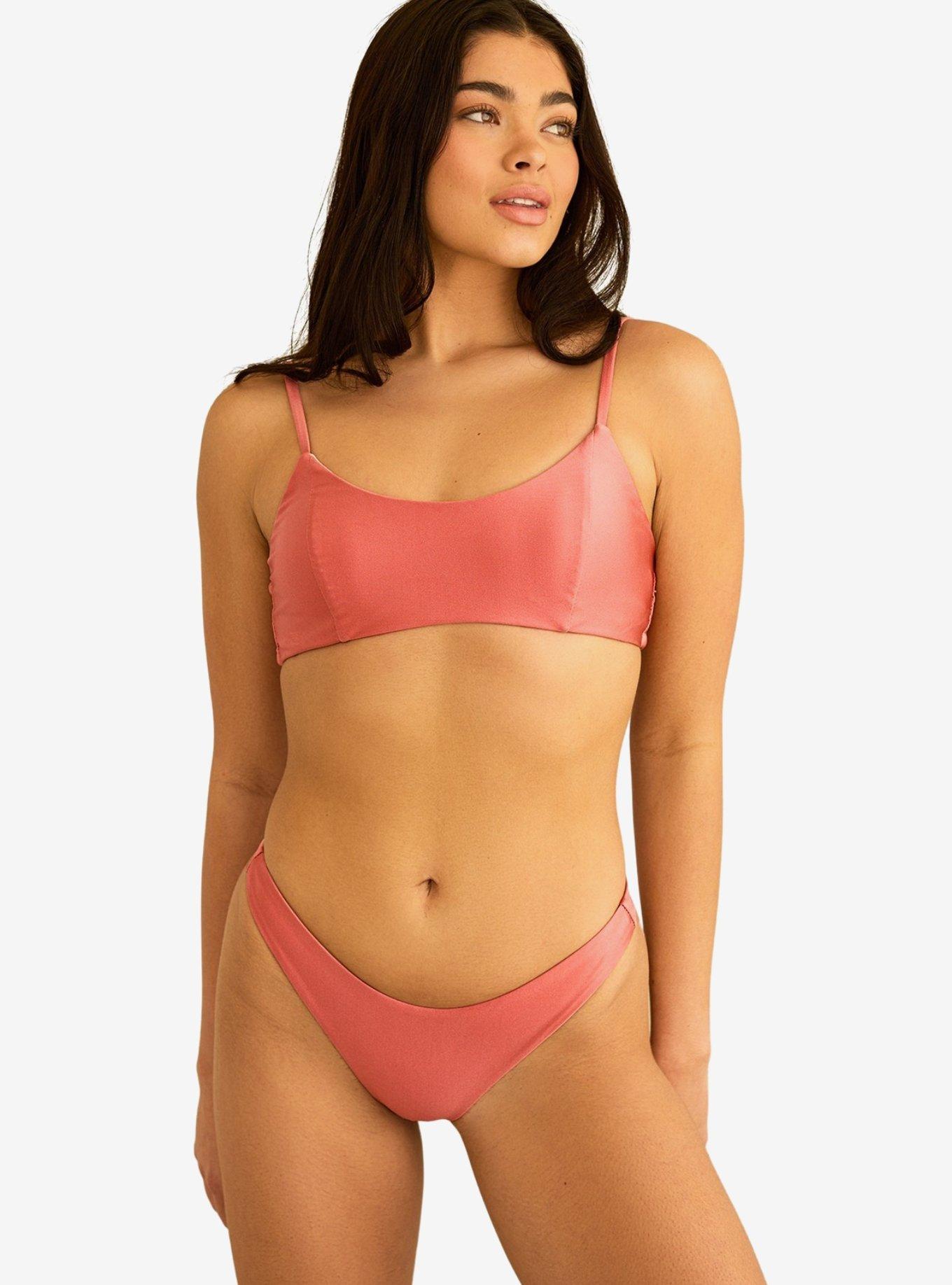 Dippin' Daisy's Seaport High Cut Thong Swim Bottom Dusty Rose, DUSTY ROSE, hi-res