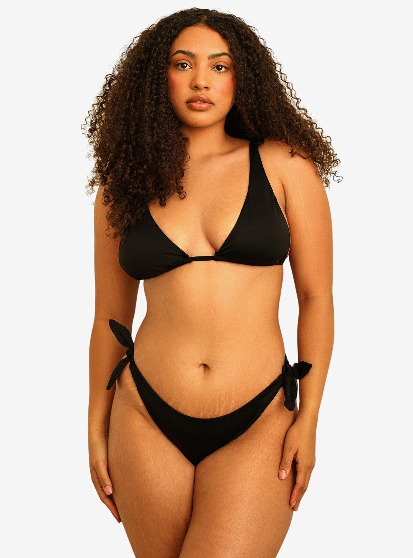 Dippin' Daisy's Lucy Side Knots Cheeky Swim Bottom Black, , hi-res