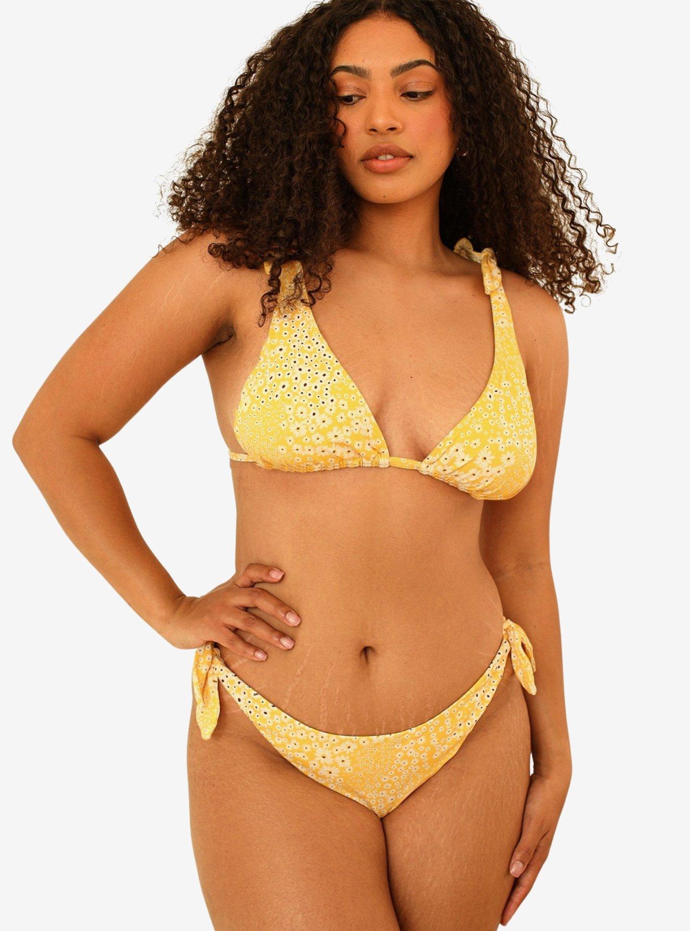 Dippin' Daisy's Lola Triangle Swim Top Golden Ditsy, , hi-res