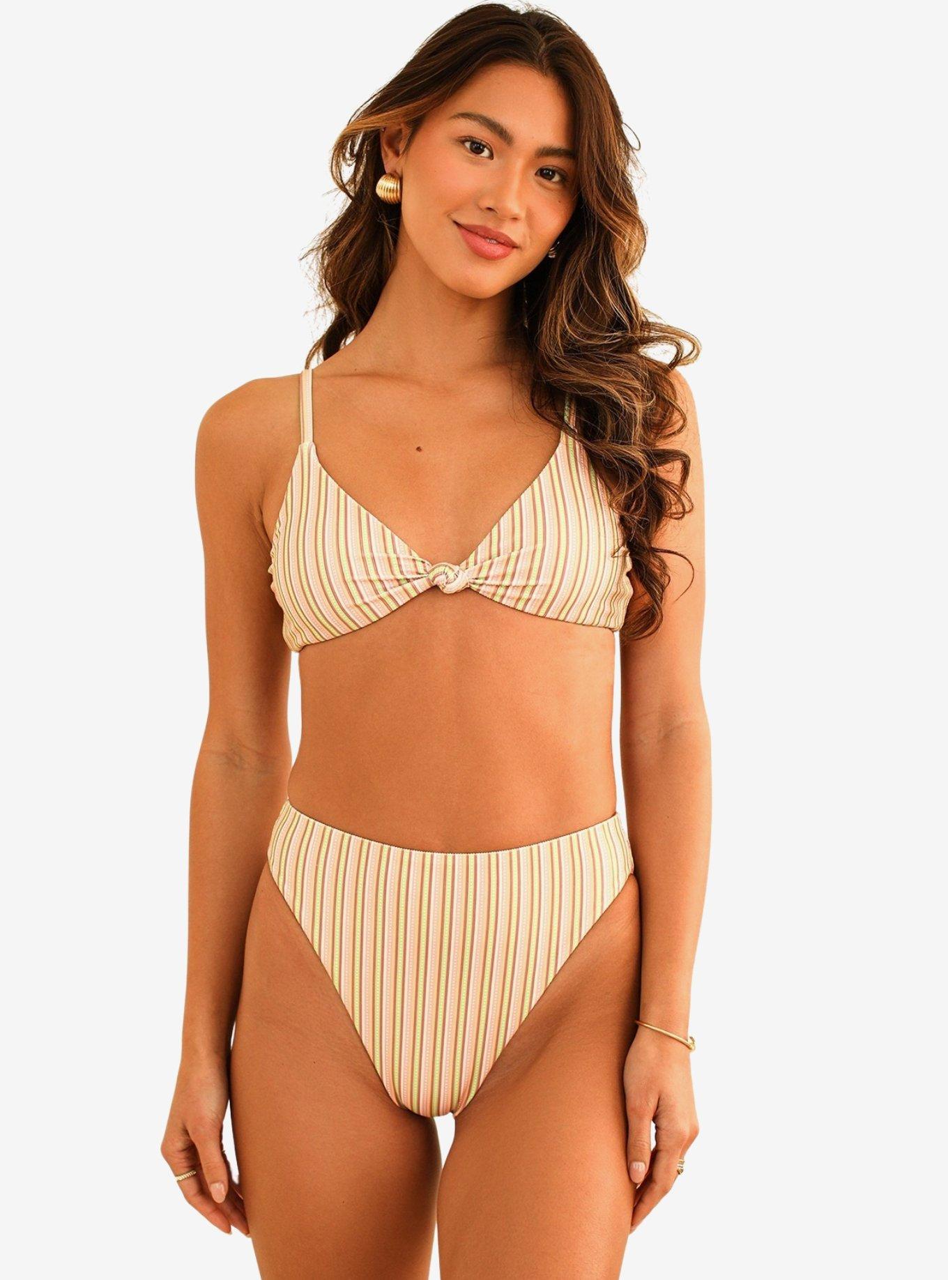 Dippin' Daisy's Seashore High Waist Cheeky Swim Bottom Nostalgia Stripe, , hi-res