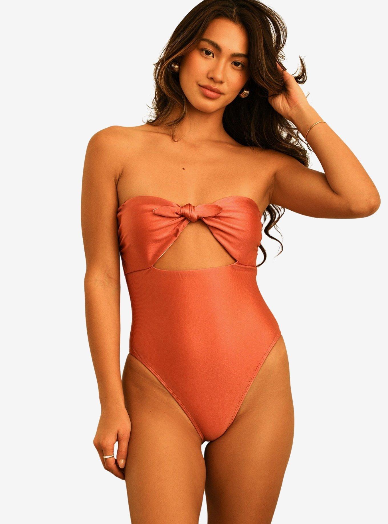 Dippin' Daisy's Devon Strapless Swim One Piece Dusty Rose, , hi-res