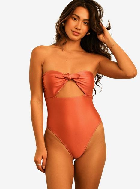 Dippin' Daisy's Devon Strapless Swim One Piece Dusty Rose | Hot Topic
