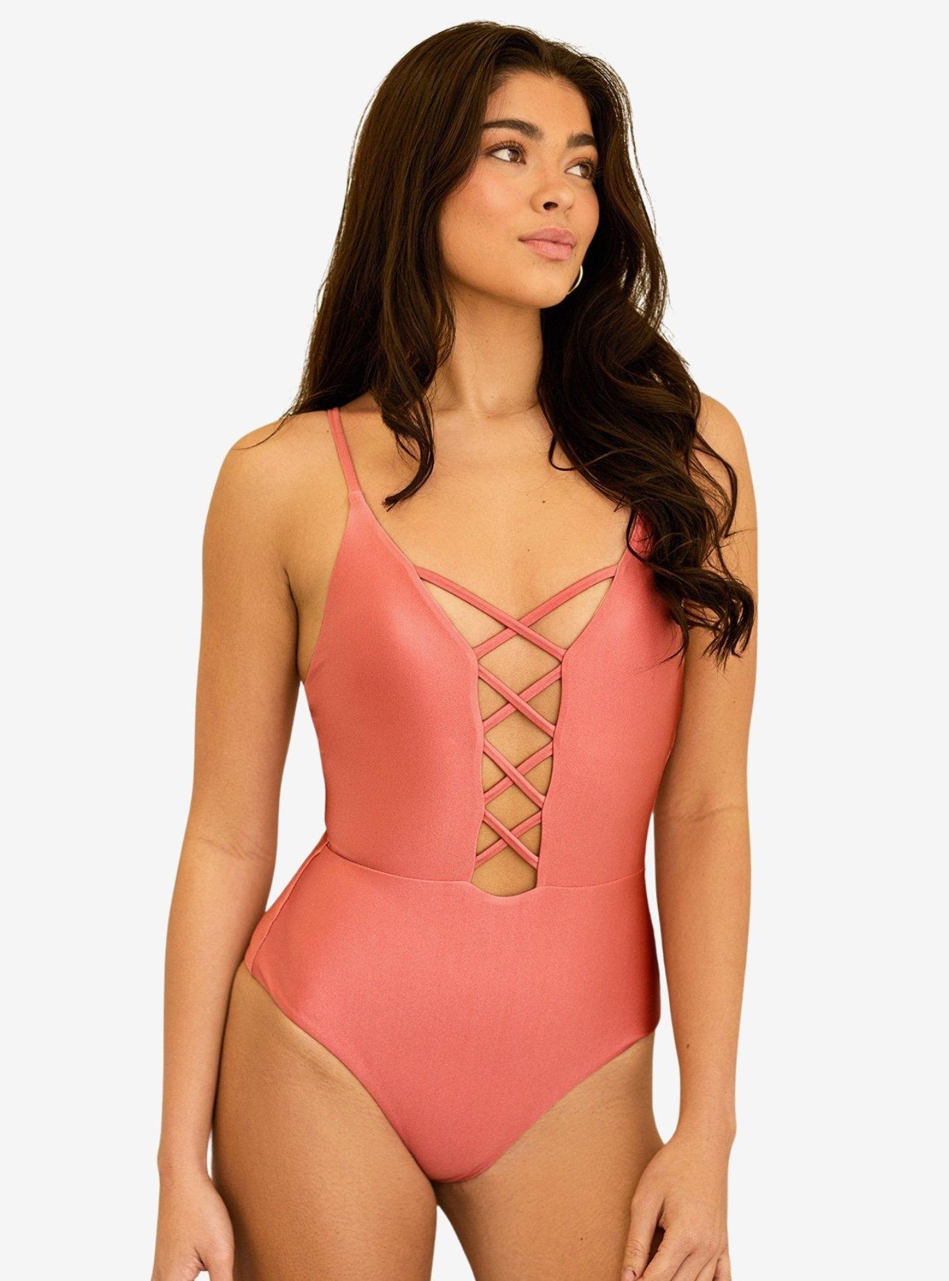 Dippin' Daisy's Bliss Moderate Coverage Swim One Piece Dusty Rose, DUSTY ROSE, hi-res
