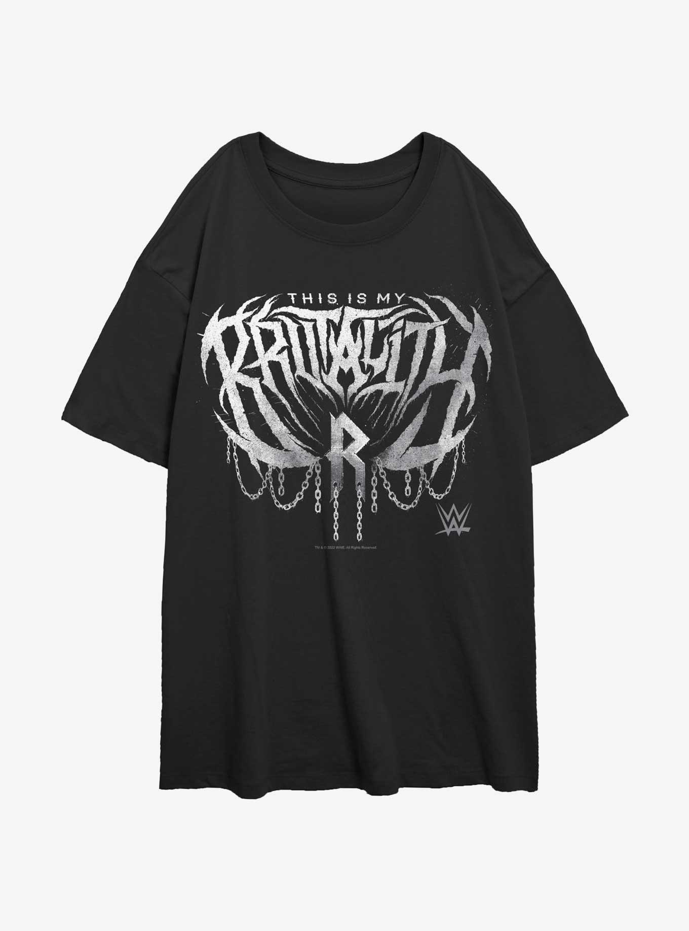 WWE Rhea Ripley My Brutality Womens Oversized T-Shirt, BLACK, hi-res