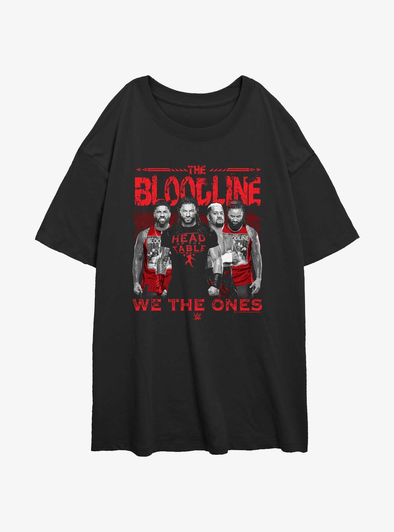 WWE Bloodline Group Womens Oversized T-Shirt, BLACK, hi-res