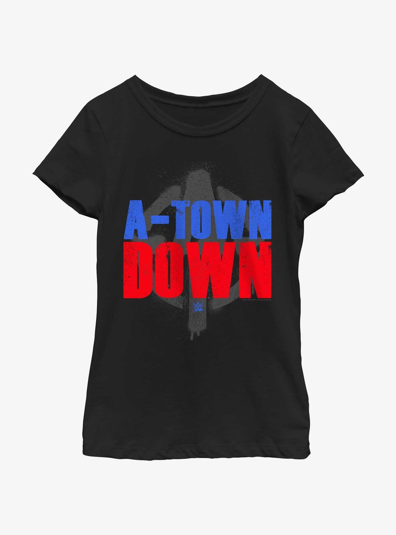 WWE Austin Theory A Town Down Youth Girls T-Shirt, BLACK, hi-res