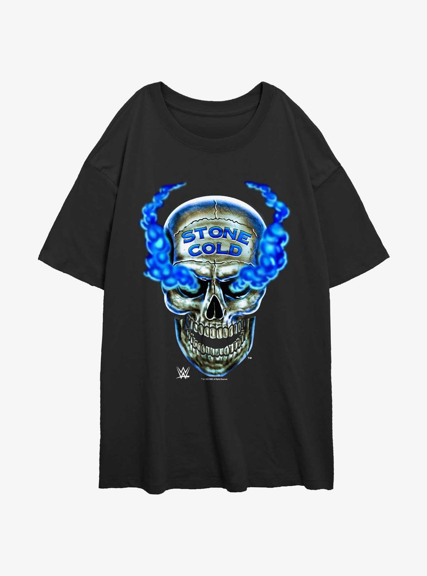 WWE Austin 316 Skull Womens Oversized T-Shirt, BLACK, hi-res