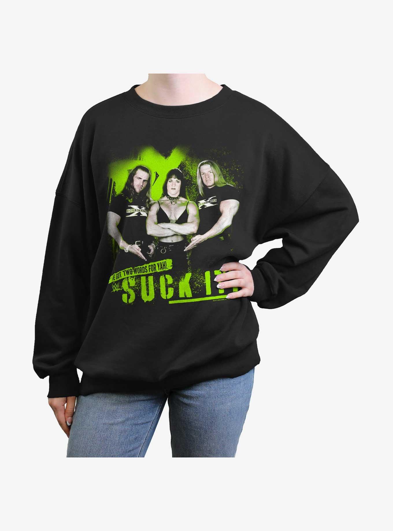 WWE Two Words For Ya Womens Oversized Sweatshirt, , hi-res