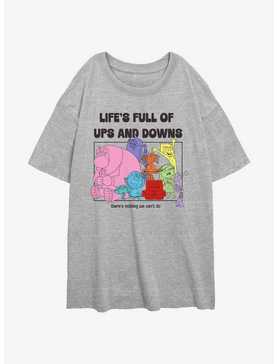 Disney Pixar Inside Out 2 Life's Full Of Ups And Downs Womens Oversized T-Shirt, , hi-res