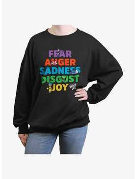 Disney Pixar Inside Out 2 All The Emotions Womens Oversized Sweatshirt, , hi-res