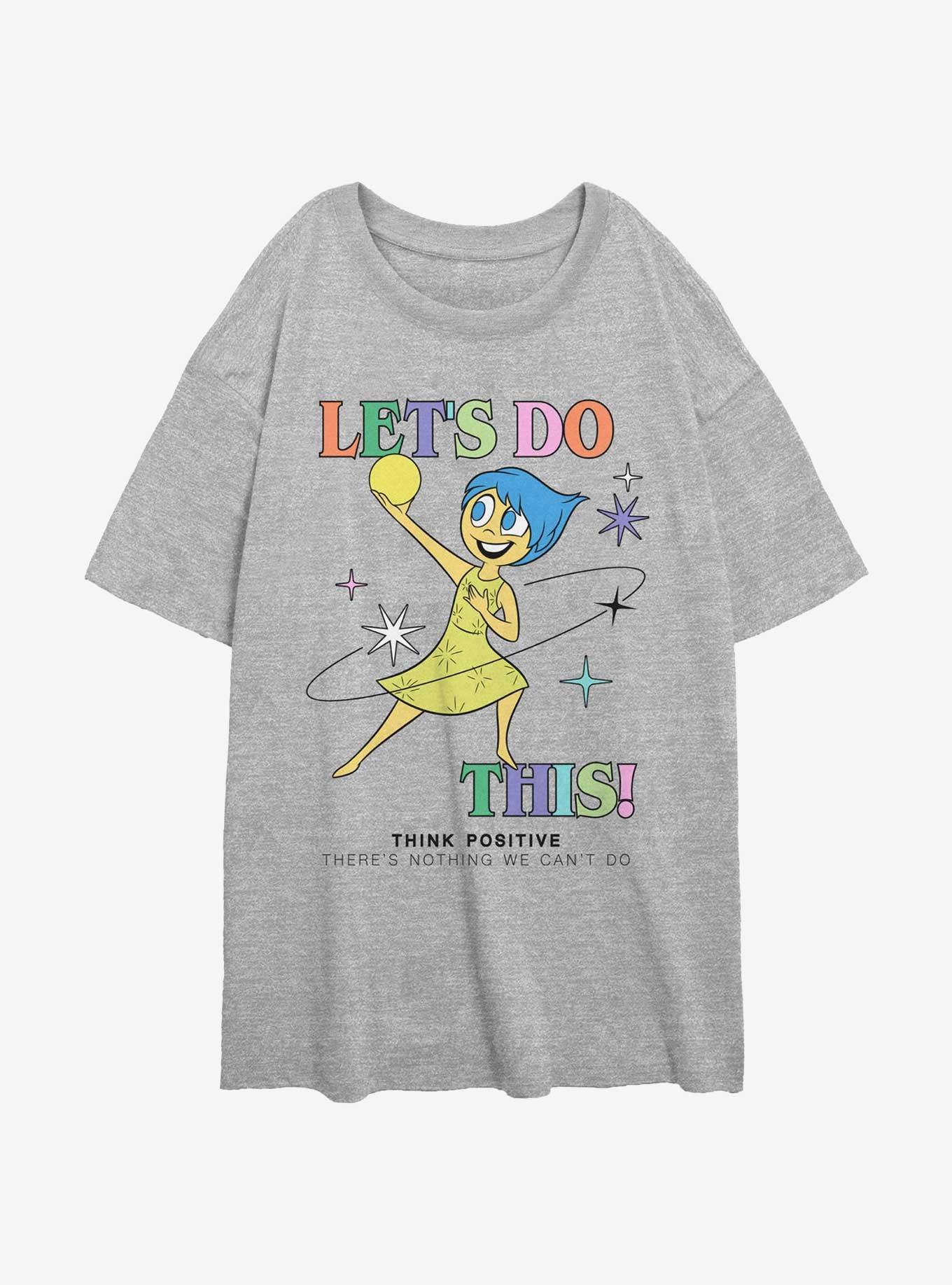 Disney Pixar Inside Out 2 Let's Do This Joy Womens Oversized T-Shirt, ATH HTR, hi-res