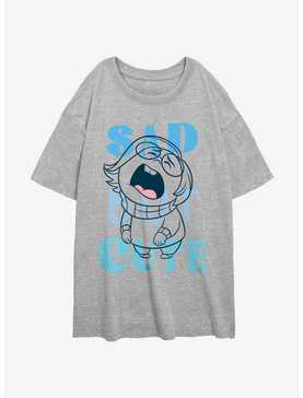 Disney Pixar Inside Out 2 Sad But Cute Womens Oversized T-Shirt, , hi-res